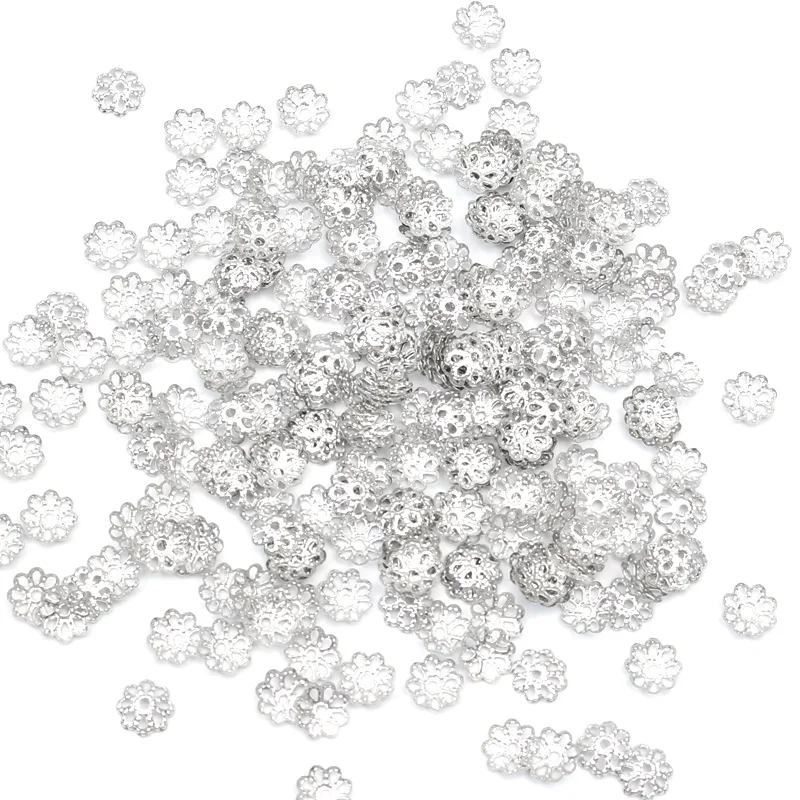 500 шт. 7 мм цветок бусины в форме &quotсделай сам&quot конечные цветов Свободные Spacer