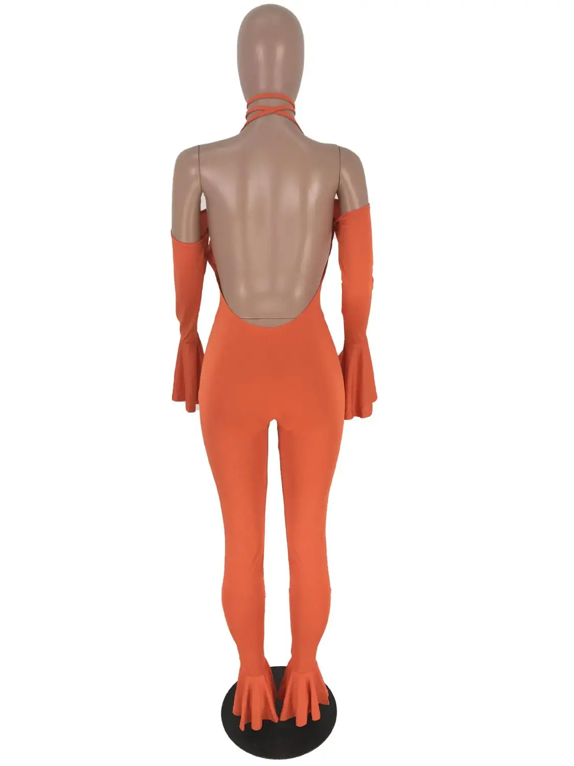 Wjustforu сексуальный клубный комбинезон с открытой спиной для женщин облегающий