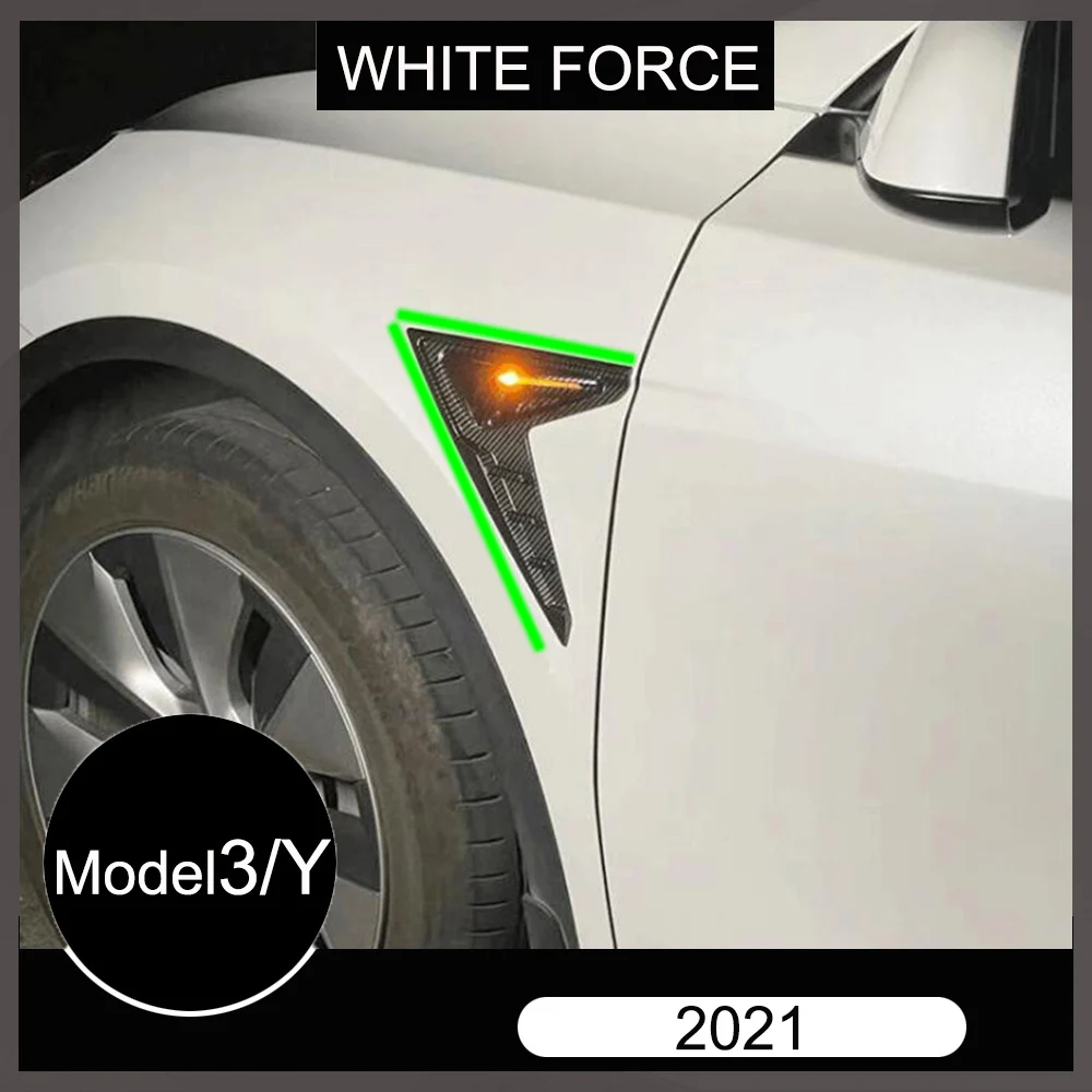 

Крышка для камеры Tesla Model 3/Y/S/X 2 шт. Thunderbolt защитный корпус из углеродного волокна ABS Molde 3 модель Y боковой крыло грома