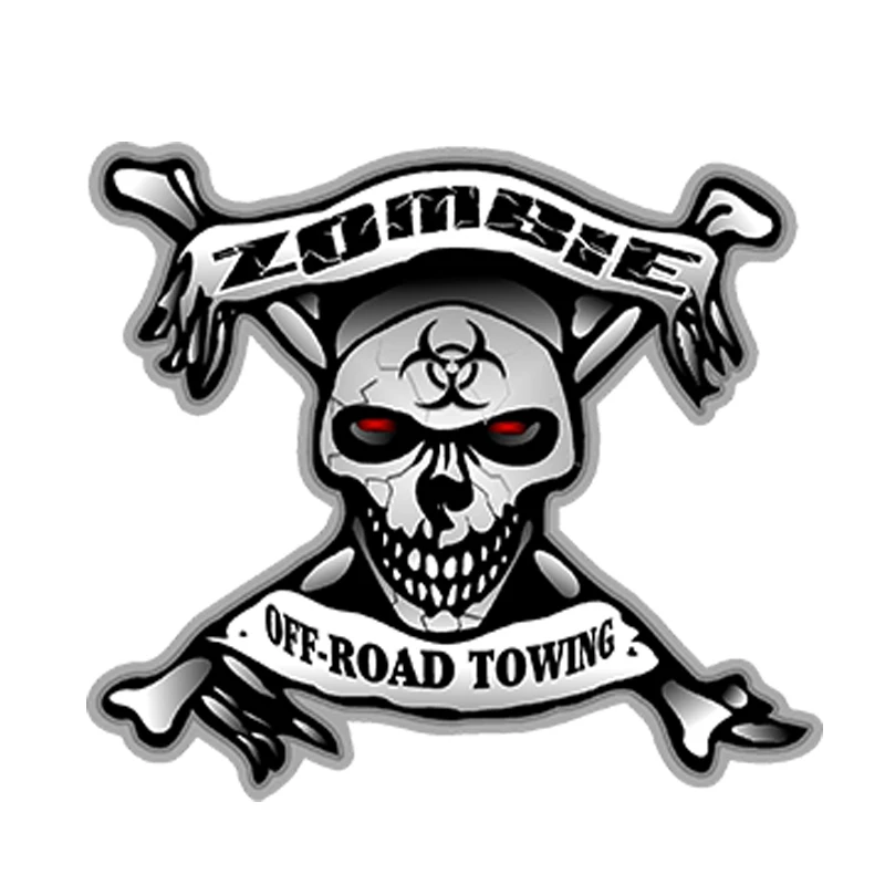 SZWL Zombie внедорожные буксировочные наклейки с черепами забавная наклейка для