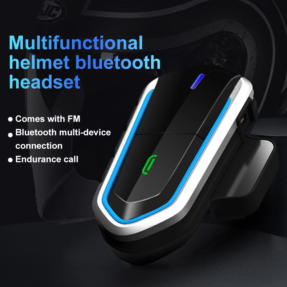 

Bluetooth 4.1+EDR Motorcycle Helmet 2.4GHz Motorcycle Intercom Interphone Microphone FM Radio Wireless Earpiece Helmet Headset
