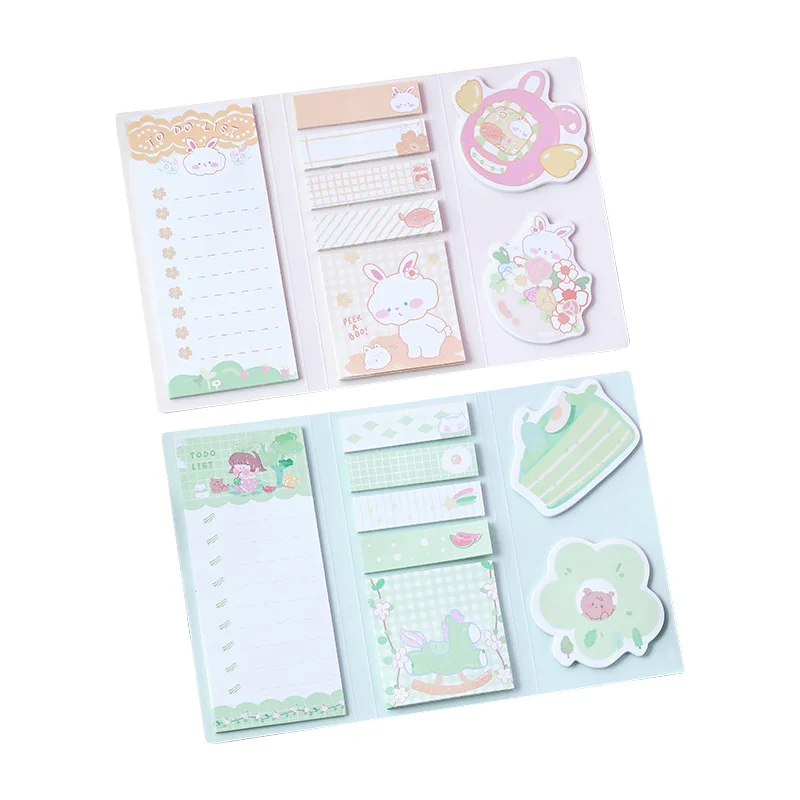 

8 Type/set Cartoon Bunny Planner Sticky Notes N Times Kawaii Stationery Cute Memo Pad Notepad Office Leave Message Office