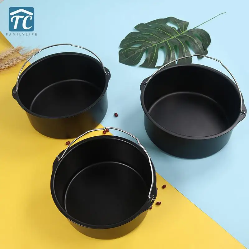 

6/7/8 Inches Portable Homemade Fries Fryer Basket Baking Pan Tray Pot Cake Mold Non-Stick Chocolate Desserts Baking Tools