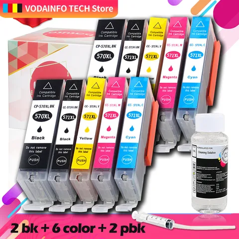 Priner PIXMA MG5750 MG5751 MG6851 MG6852 TS6050 TS5050 T5051 Совместимый картридж с PGI 570 CLI 570 для Canon