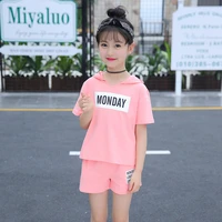 girls clothes set summer short sleeve t shirtshort pants 2 pcs children clothing for girls teen kids clothes 5 6 8 10 12 years