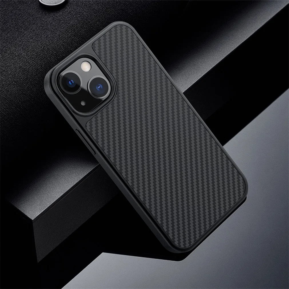 Чехол для iPhone 13 12 11 / Pro Max чехол Nillkin из синтетического волокна углеродного