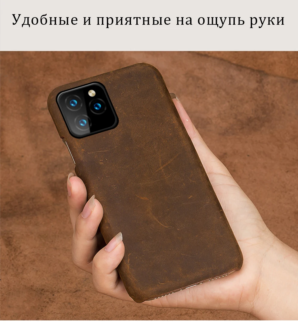 Подлинный подтягивающий кожаный чехол для телефона для iphone 11 11 Pro 11 Pro Max X XS XR XSMAX 6s 7 8 Plus 6 5 5S SE Plus Crazy чехол в виде лошади