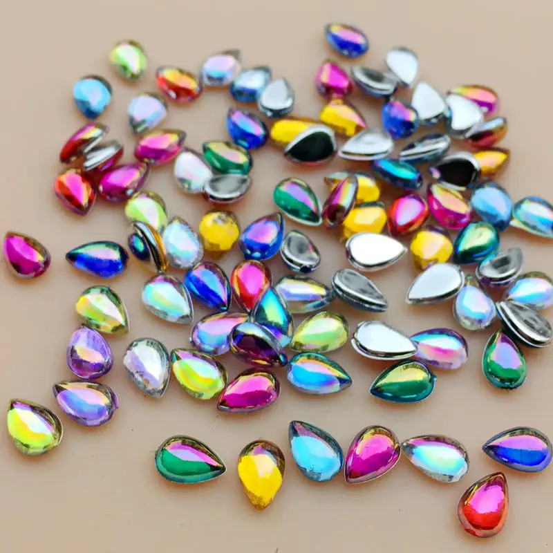 1000 шт. в форме капли воды AB прозрачная смола разразразы драгоценные камни с