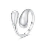 new fashion stainless steel ring simple drop smooth womens ring trendy ring jewelry unisex decoration gift