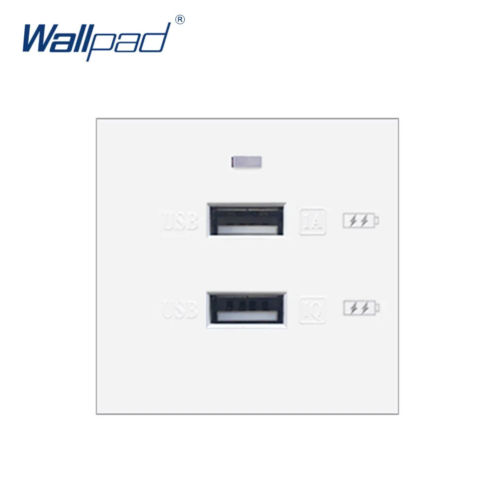Wallpad двойная 2100 мА Быстрая зарядка USB розетка 5 В выходная функциональная клавиша