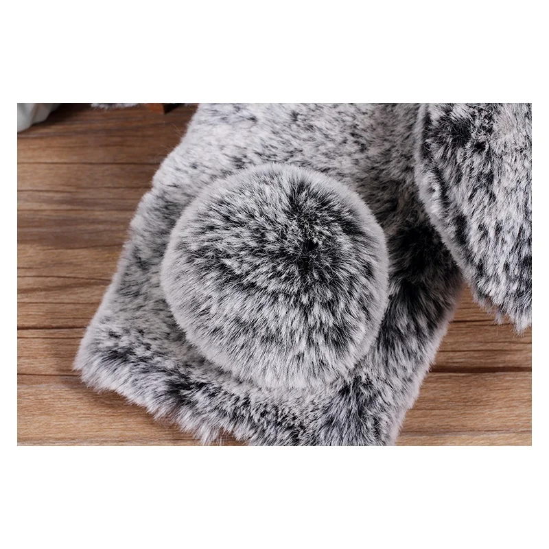 Rabbit Fur hair Plush Phone Case For Sony Xperia 2 20 5 1 10 plus cute soft TPU back Cover for XA1 XA2 XA Ultra PLUS XZS Shell |