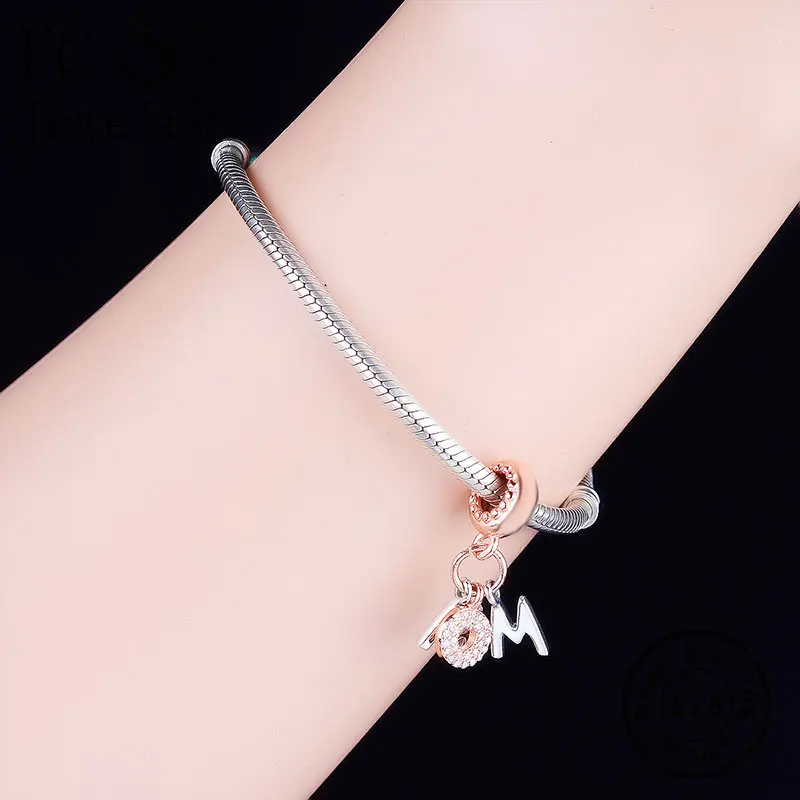 FC ювелирные изделия Подходит для оригинального браслета Pandora 925 серебро розовое