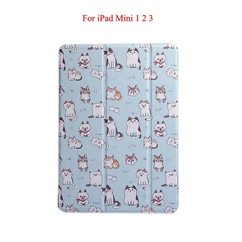 for iPad Mini 1 2 3 OBEROSS мультяшный умный мини 5 Чехол подставка чехол для планшета для iPad Mini 5 для iPad Mini 1 2 3 4 Авто Пробуждение сна Para Funda - Цвет: for iPad Mini 1 2 3