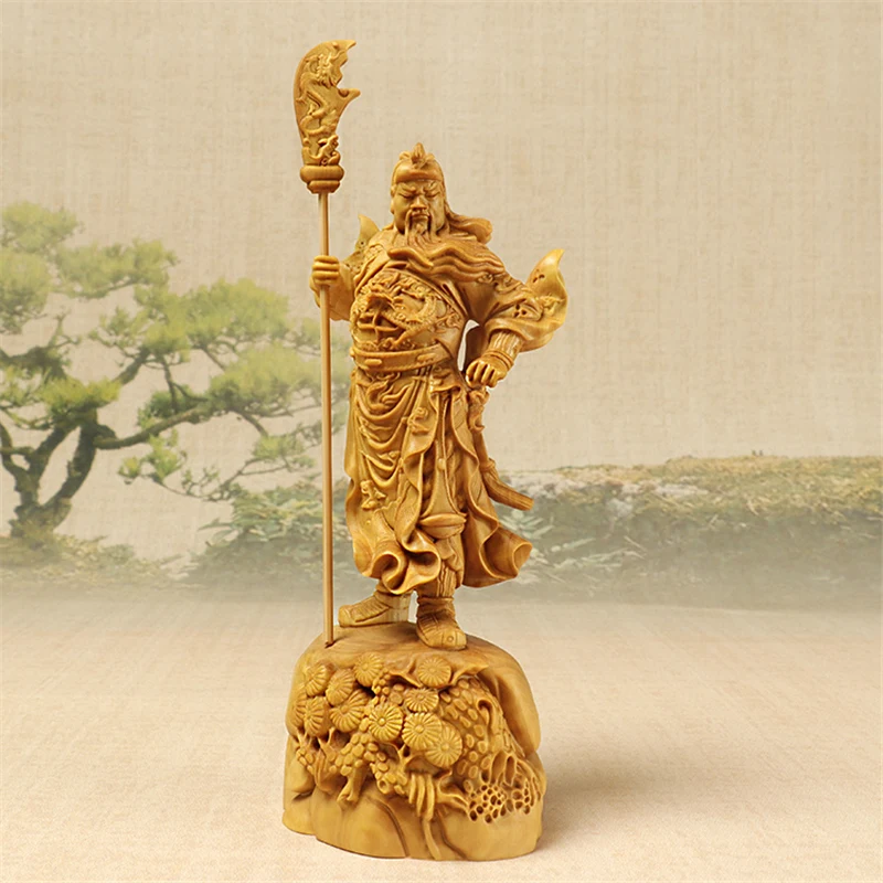 18 см guan gong деревянные фигурки ручной работы собирают Богатство Бог Guan yu