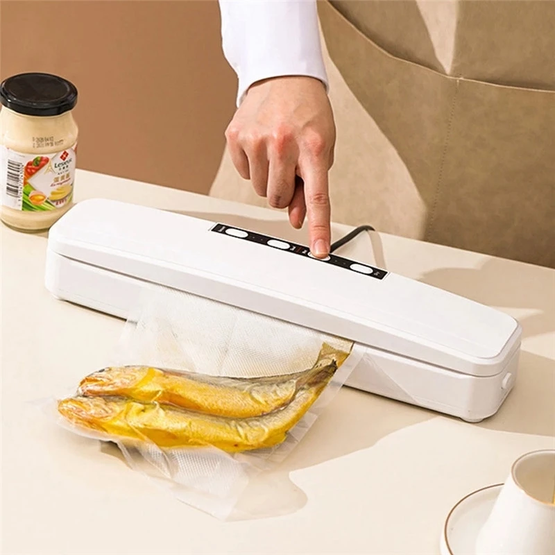 

220V/110V Electric Household Food Vacuum Sealer Film Sealer Vacuum Packer Including 10pcs Foods Saver Bags For Kitchen Tools