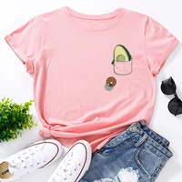 pocket avocado healthy food vegan t shirt funny shirts for women female graphic tee short sleeve summer shirts tops fruit shirt
