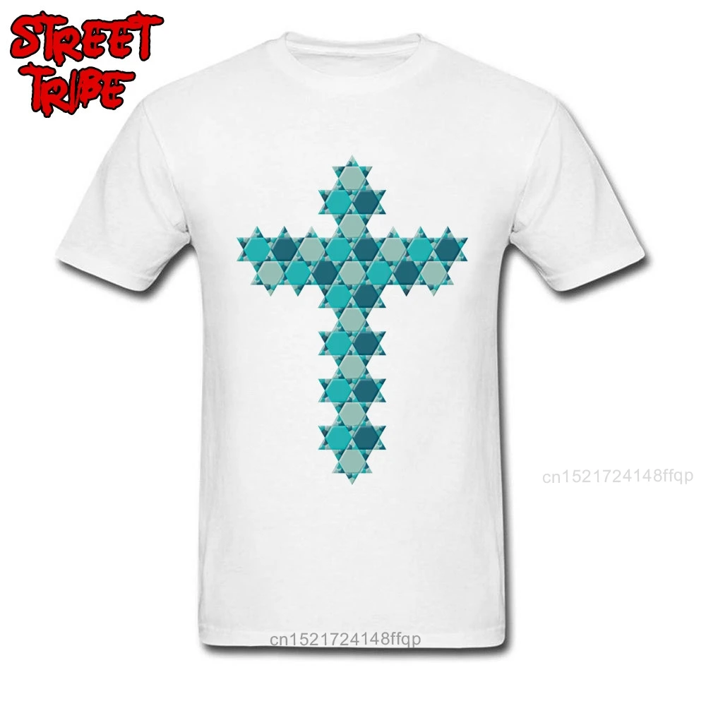 Футболка мужская с геометрическим рисунком топ перекрестными звездами для