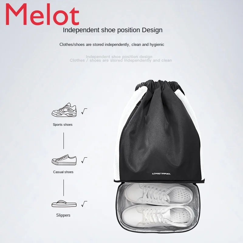 저렴한 휴대용 건조 습식 분리 방수 스포츠 장비 배낭 여성용, 비치 스토리지, 수영 가방