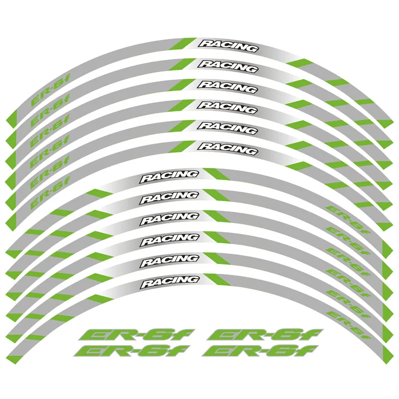 Новинка высокое качество 12 шт. подходит для колеса мотоцикла наклейка в полоску