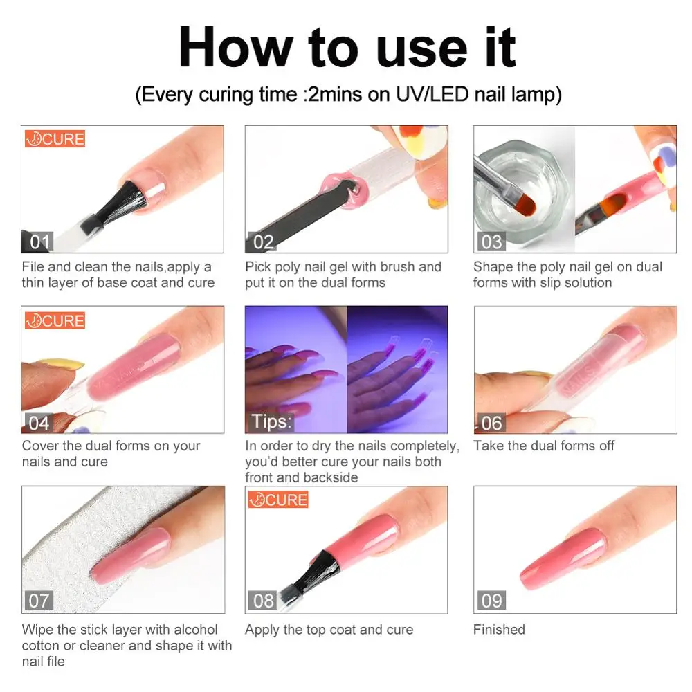 

Manicure Acrylic Poly Nail Gel Kit Professional Set Art Design Decorations Gel for Extension Gel Nail Kit For Nails