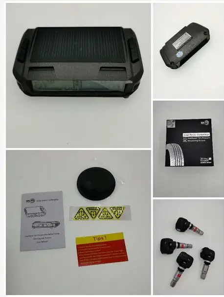 Система контроля давления в шинах TPMS беспроводная система на солнечной батарее с