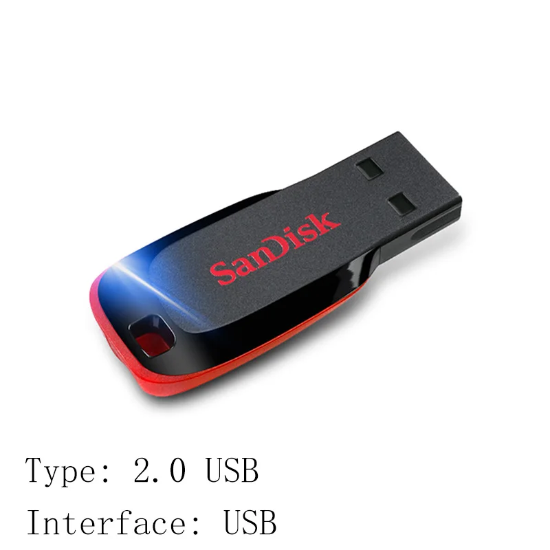 CZ50 Флеш-накопитель sandisk, 128 ГБ, 64 ГБ, 32 ГБ, 16 ГБ, мини USB флеш-накопитель, 32 64 128, 16 ГБ, флеш-накопитель, 2,0, USB флешка, диск на ключ, память для телефона - Цвет: CZ50