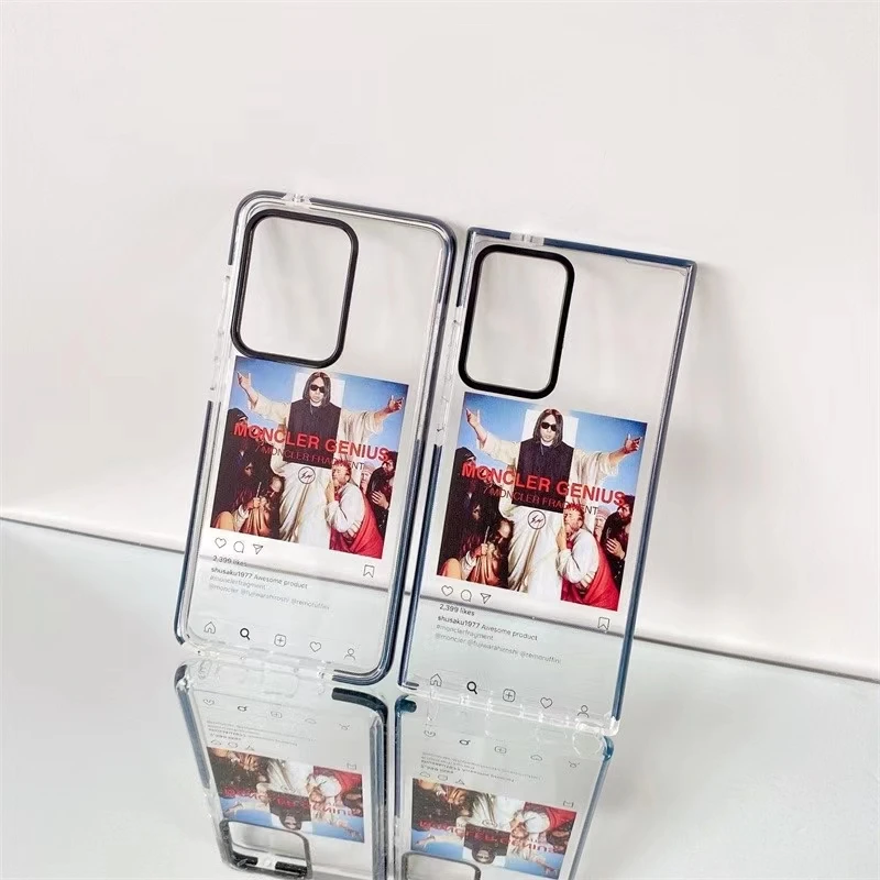

INS Style Label Phone Case for Samsung S21ultra Coque Transparent Soft TPU Cover for Samsung NOTE10 20 S20plus S21 S20FE Funda