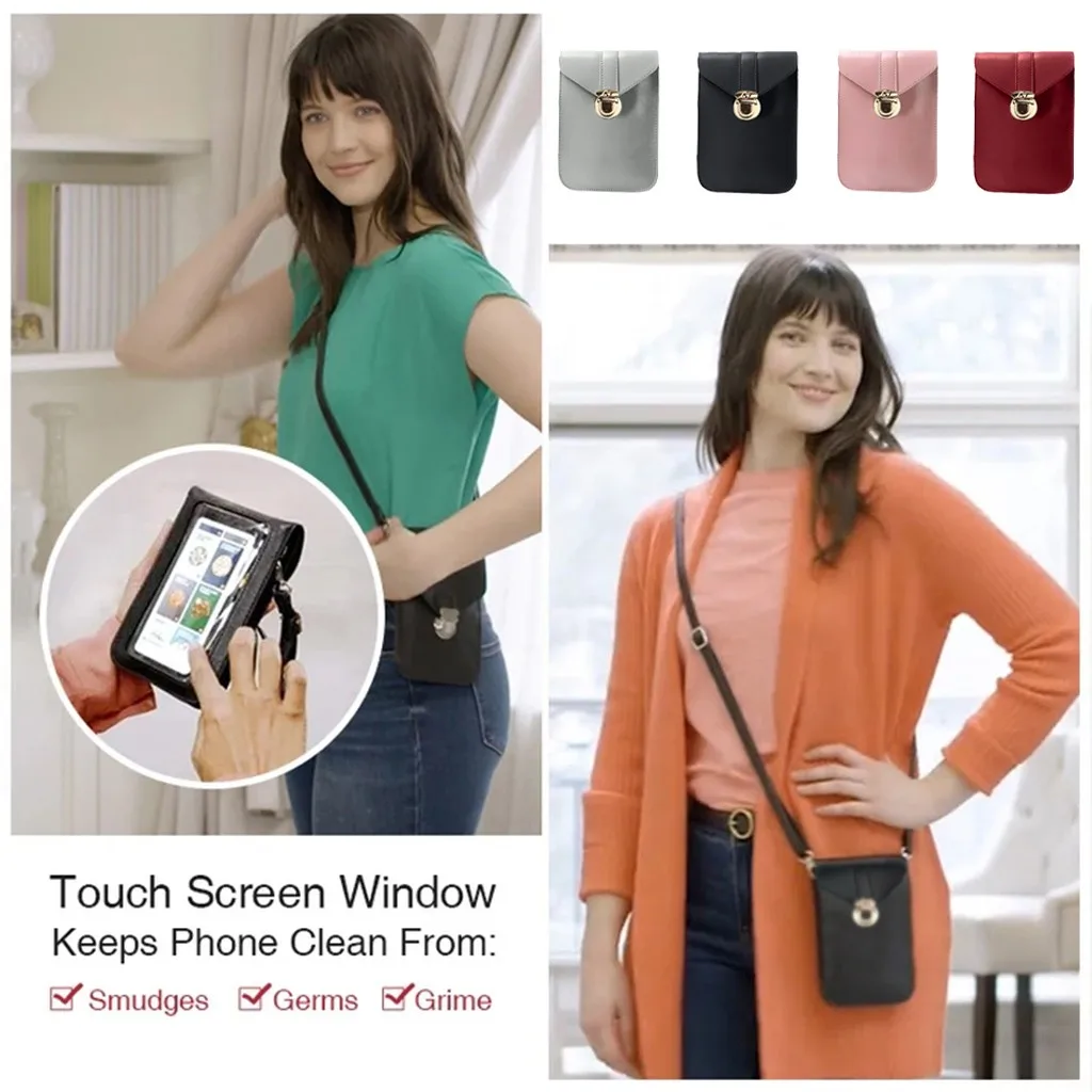 Чехол для сотового телефона из искусственной кожи с резьбой женская сумка через