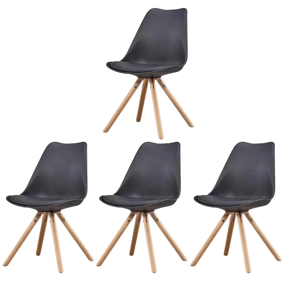 

4pcs Dining Chair Prime Retro Sturdy Durable Kitchen Chair for Home Office