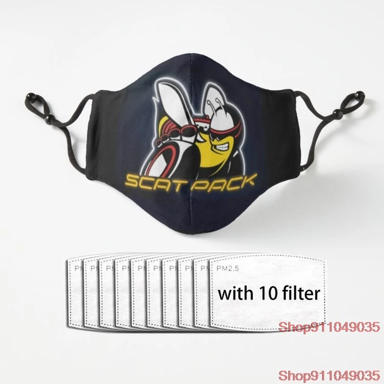

Scat Pack Reusable Breathable Washable Mask with Filters Fabric Adult Mouth Cover Washable Reusable Mouth Mask