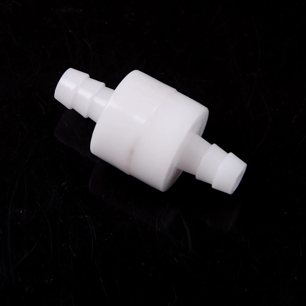 ZLinKJ 1PCS Plastic 8mm One Way Inline Check Valve Fuel Gas Liquid Water White Color | Обустройство дома