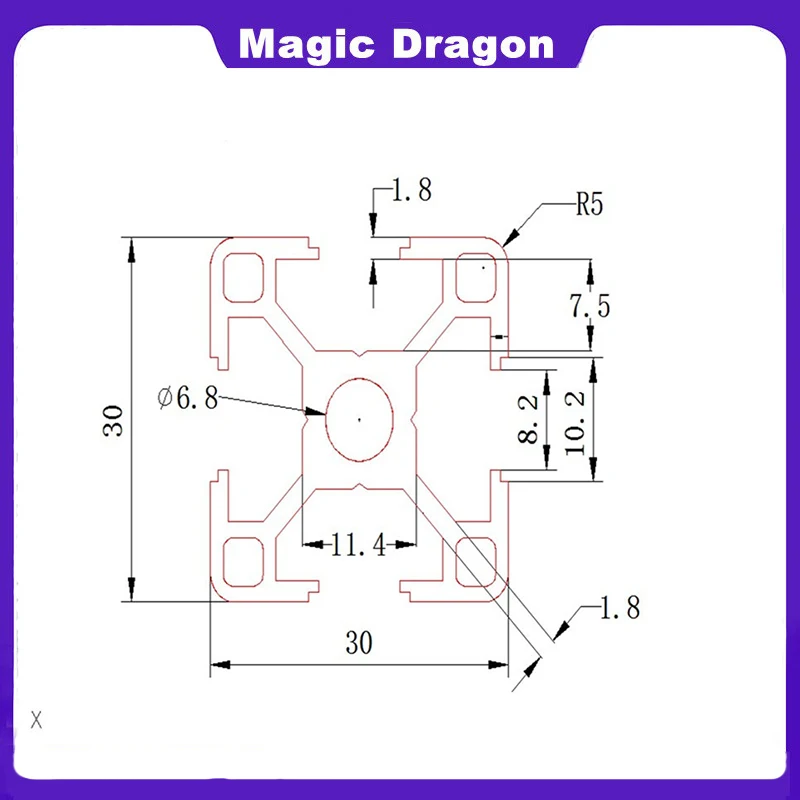 Экструзионный профиль из анодированного алюминия черного цвета европейский
