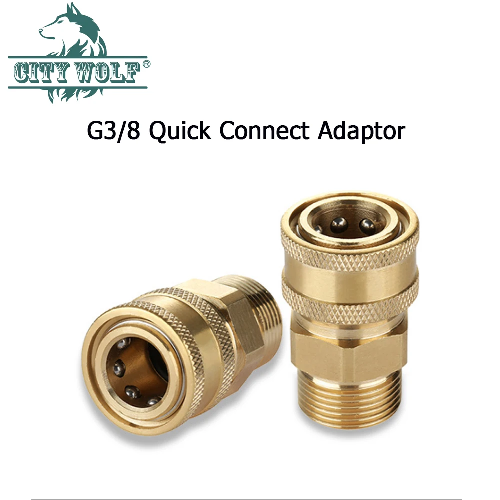 Адаптер для мойки высокого давления с внешним проводом M22 на G3/8 быстроразъемный