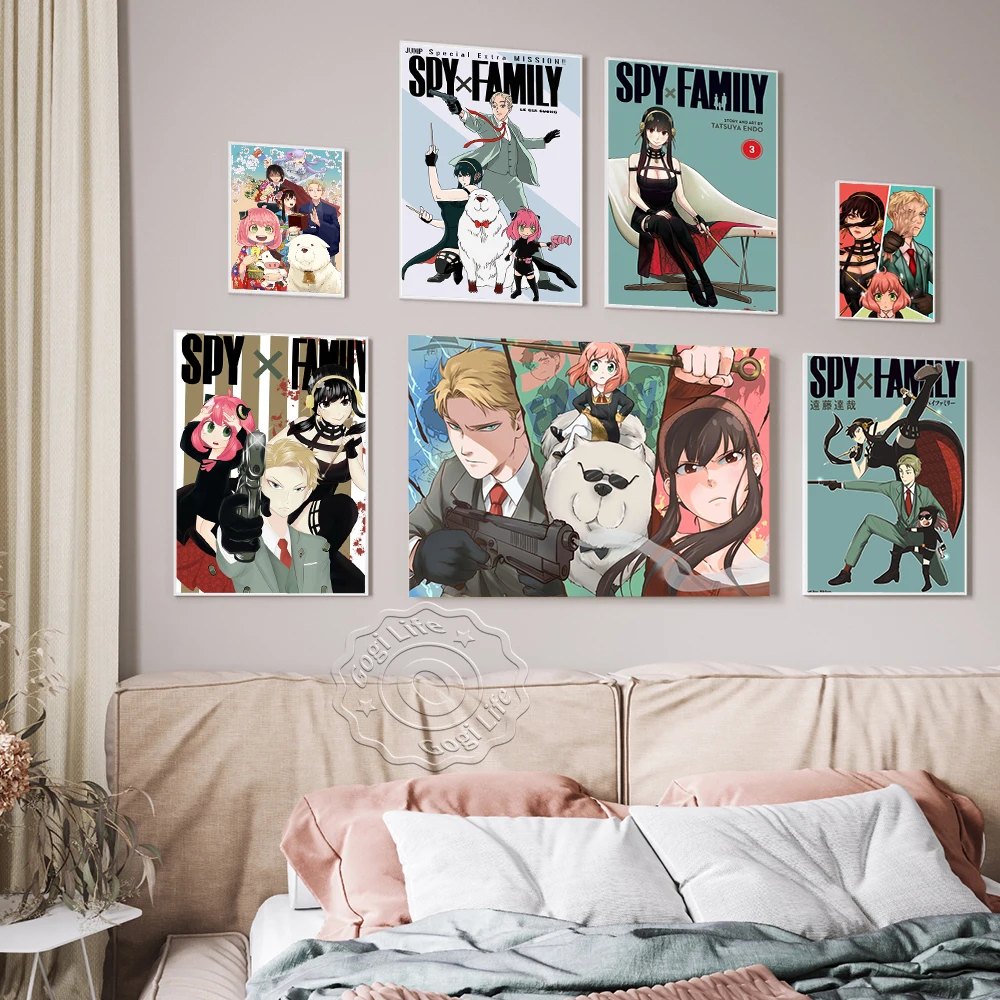 

Japanese Anime Spy x Family Cartoon Wall Art Poster Prints Canvas Painting Otaku Bedroom Living Room Home Decor Fans Collection