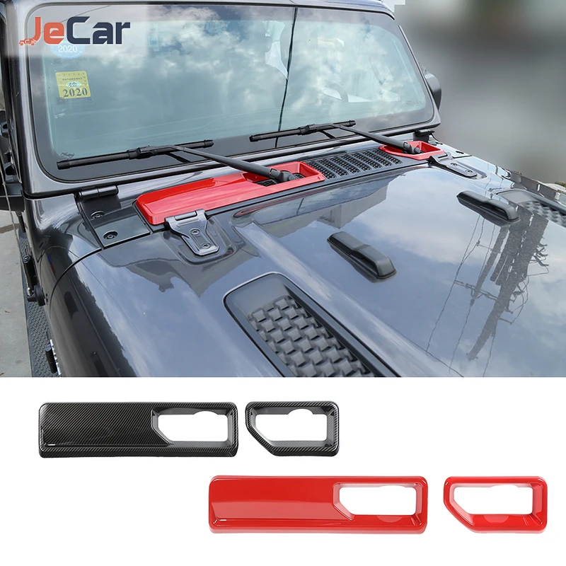

Наклейка на переднюю панель автомобильного стеклоочистителя JeCar ABS для Jeep Wrangler JL Gladiator JT 2018-2021, внешние аксессуары
