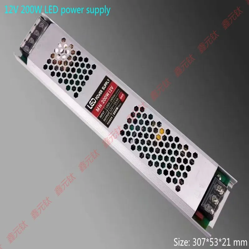 DC12V Ultra Thin LED Power Supply 60W 100W 150W 200W 300W 400W Lighting Transformers AC190-240V LED Strips driving power