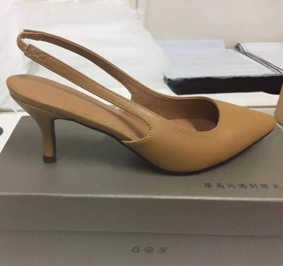 Женские туфли босоножки с ремешком сзади Туфли на высоком каблуке 6 8 10 см