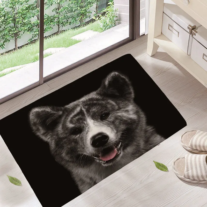 Коврик для дома с милым принтом мопса коврик двери фланелевый пола коврики