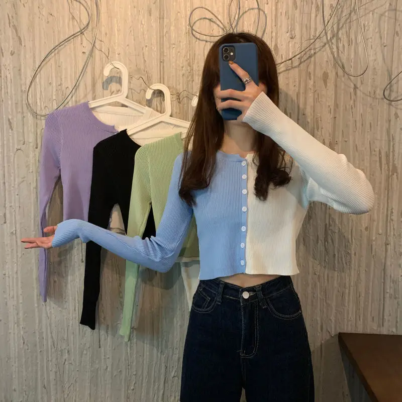 

Woman Truien Women Short-cut Vest 2020 Herfst/Winter Slender Top Femme Chandails Pull Hiver