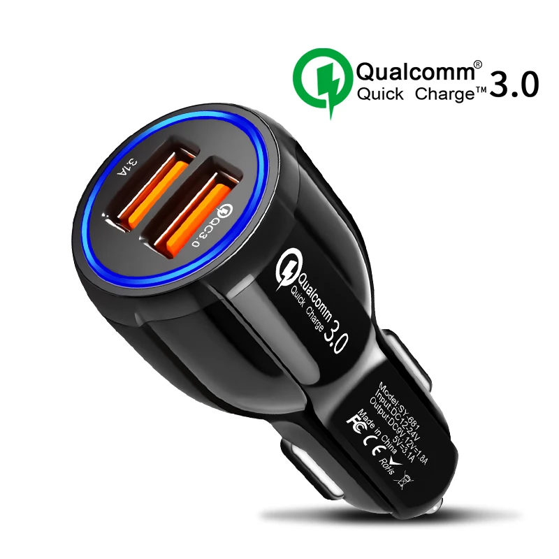 Автомобильное зарядное устройство с двумя USB портами 3 1 А Quick Charge 0 для opel astra peugeot 307