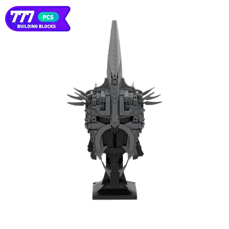 

Moc Lords Rings Balroged Classic Movie Angmar Witch King Helmet Statue Bust Building Blocks Creative Assembly Model Kid Toy Gift