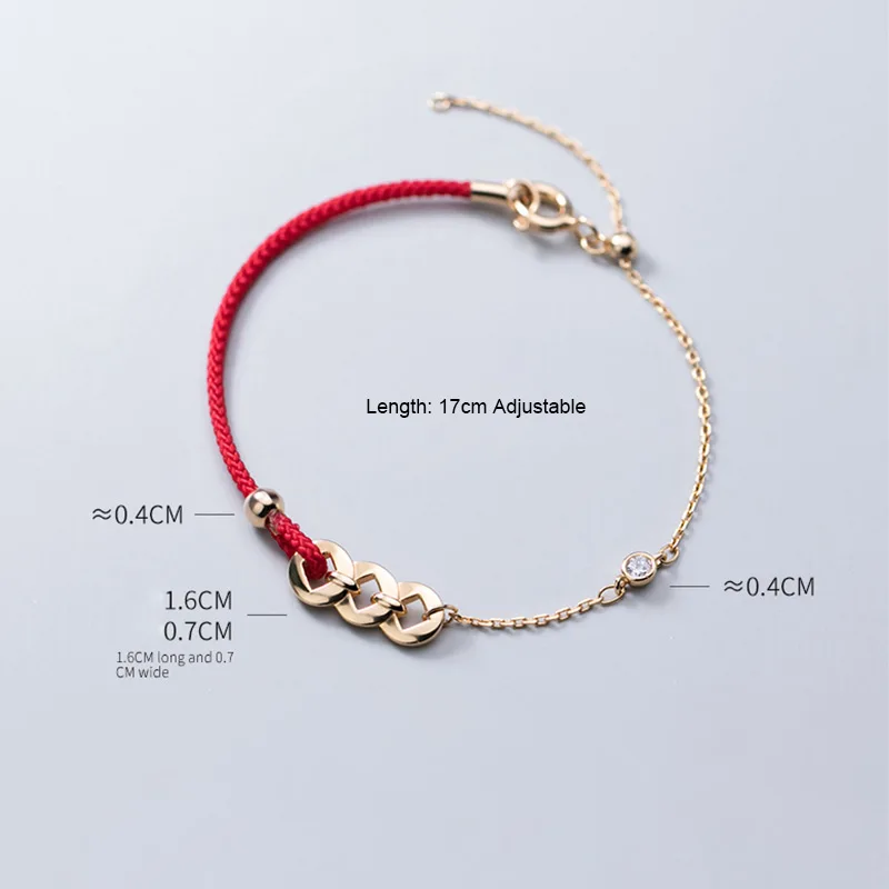 Женский браслет из стерлингового серебра 925 пробы с фианитами золотые монеты