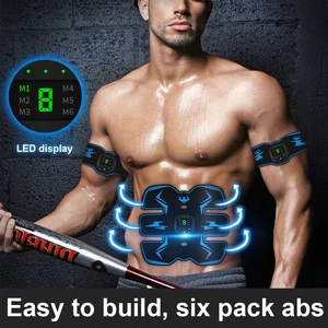 professional ems 1 set fat burning abs stimulator muscle stimulator trainer toner massage exercise equipment parts for fitness free global shipping