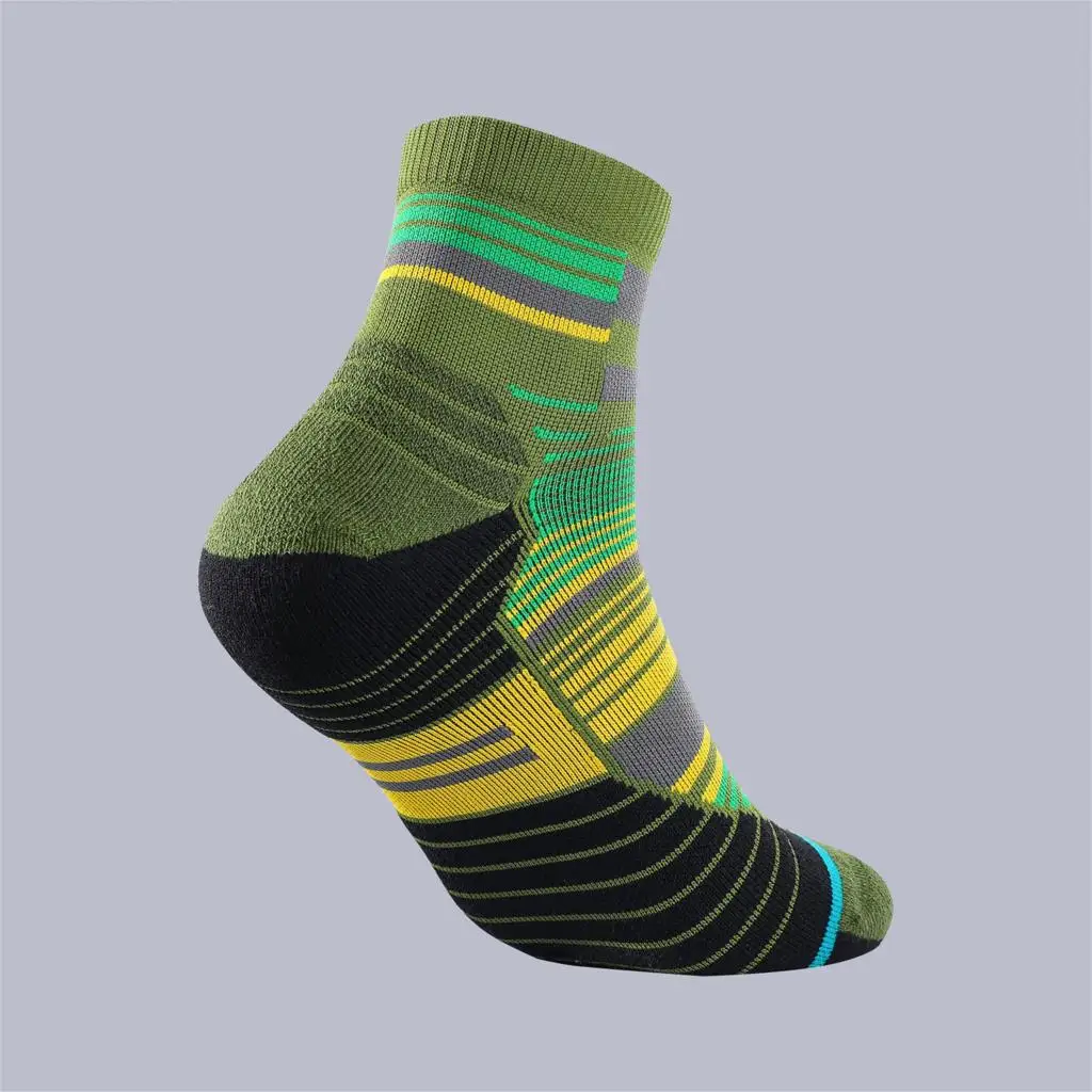 

3Pair New Professional Running Sports Basketball Socks Men Anti Slip Breathable Moisture Wicking Thick Athletic Damping Socks