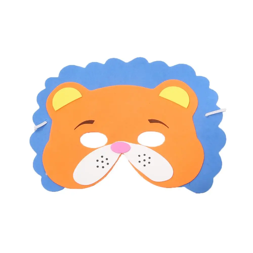 Lion 12pcs Высокое качество, 12 шт./партия, новая мода, ручная работа, детская маска в форме животного для детской вечеринки, декоративная маска, разные цвета - Цвет: Lion 12pcs