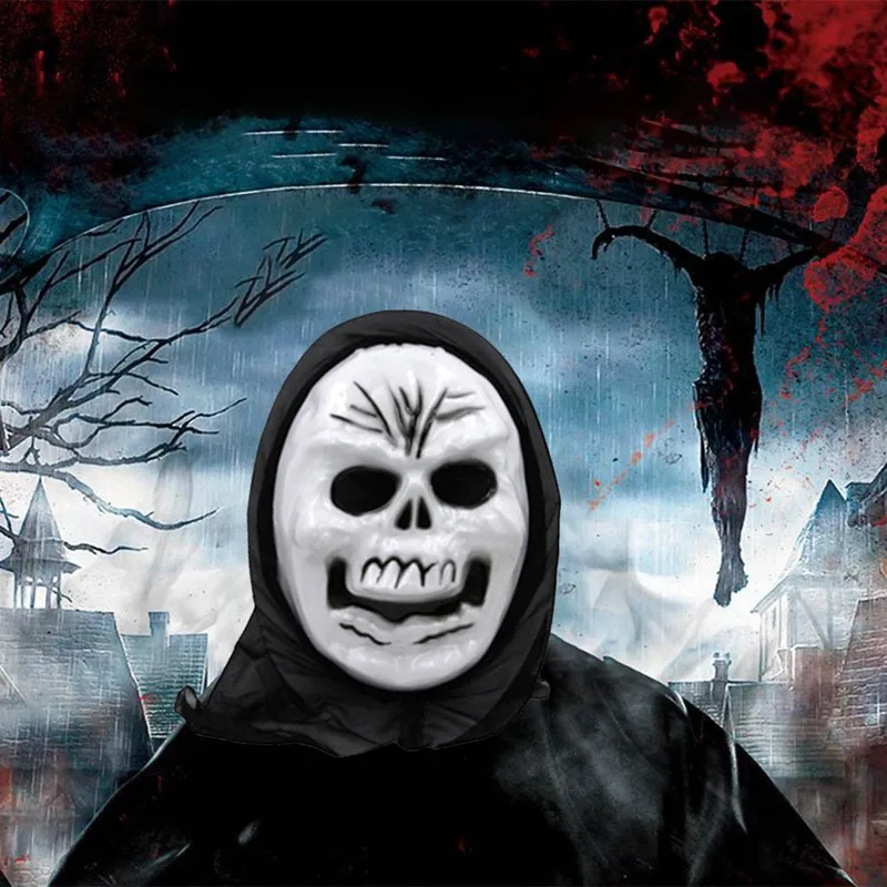 Маска призрак смерти с криком черепом многослойным лицом страшный Хэллоуин