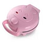 Электрическая автоматическая машина для выпечки тортов, 220 В, мультяшная мини-машина для выпечки вафель, многофункциональная машина для завтрака, вилка стандарта Великобритании