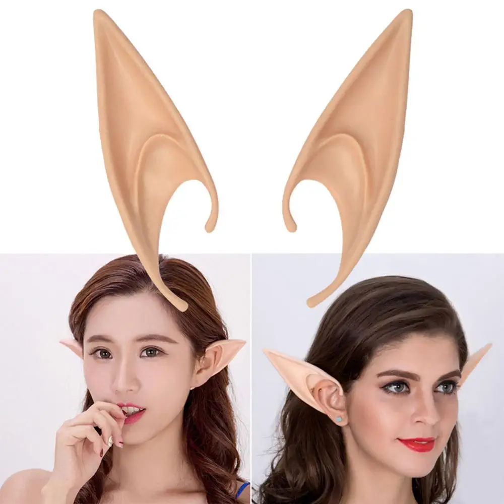 Angel Elf Ears Christmas Easter Plastic Soft Pointed Prosthetic Tips False Props Mysterious Fairy Cosplay Supplies | Дом и сад