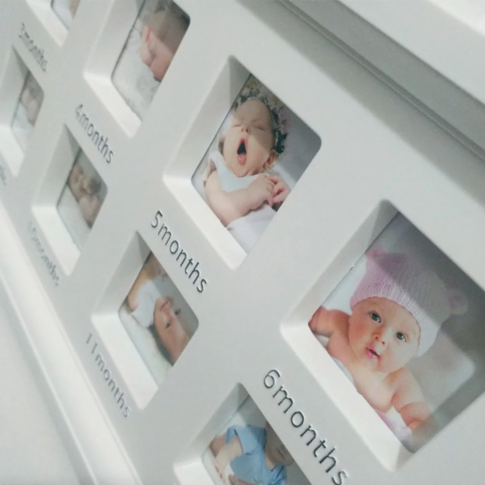 12 месяцев ПВХ мой первый год младенец дисплей фоторамка Девочки Мальчики