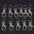 10 шт. серебряные поворотные зажимы для триггера, застежка-карабин, крючок для сумки, кольцо для ключей, крючки, подарок
